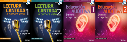 Portadas de los libros Lectura cantada y Educación auditiva Portadas de los libros Lectura cantada y Educación auditiva